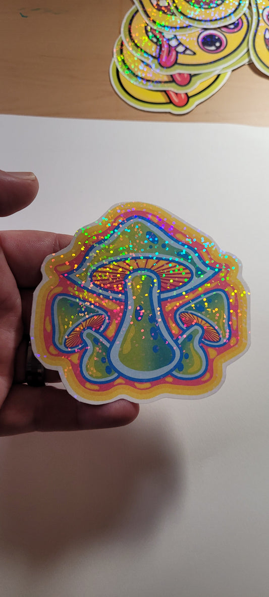 Mushroom Trio Sticker