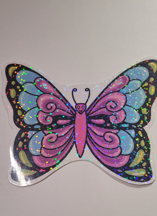 Holographic Buttefly Sticker