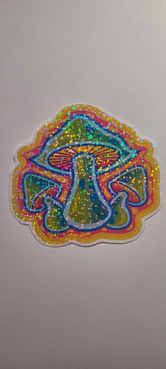 Mushroom Trio Sticker