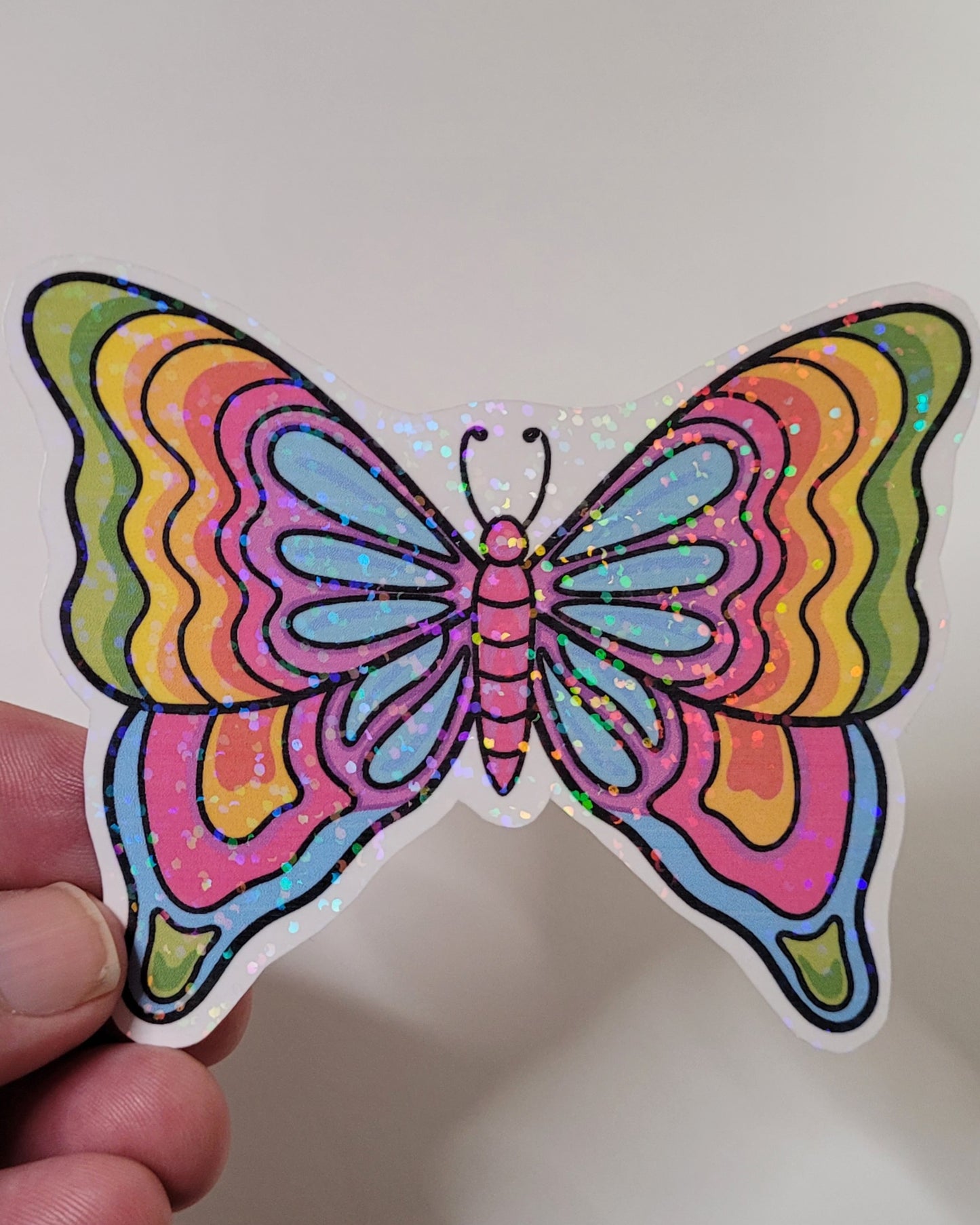 Holographic Rainbow Buttefly Sticker