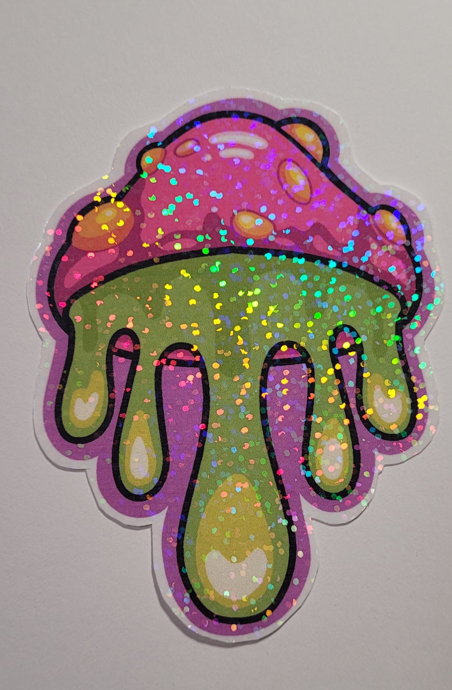 Drippy Shroom Sticker-Trippy Psychedelic Art