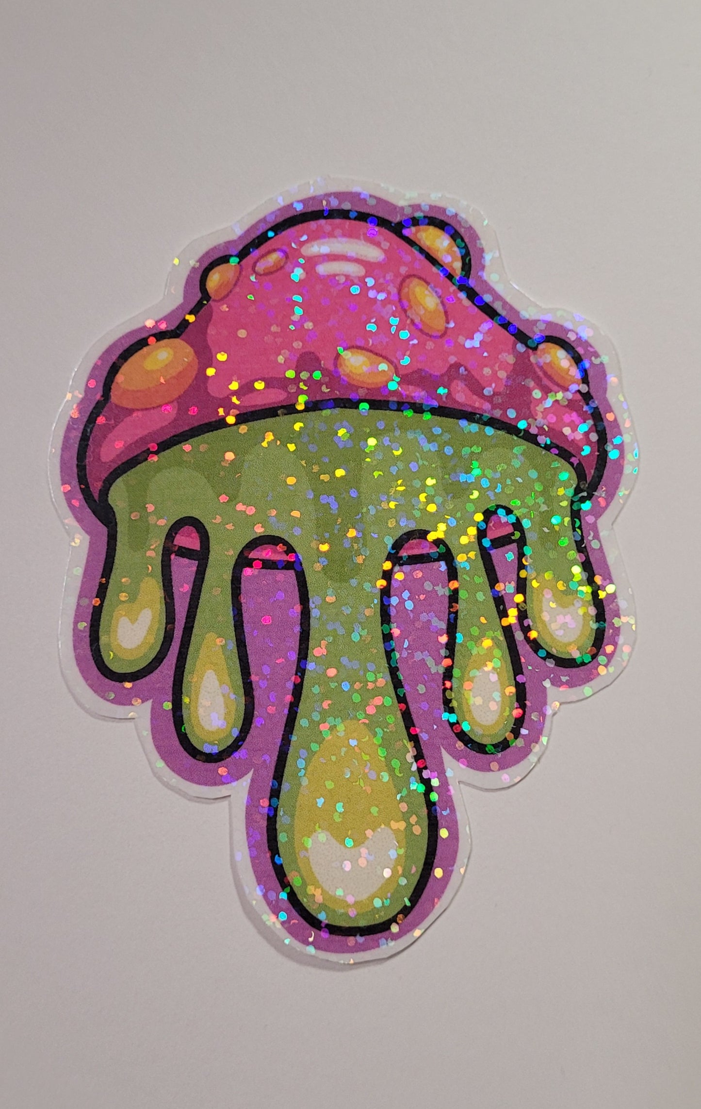 Drippy Shroom Sticker-Trippy Psychedelic Art