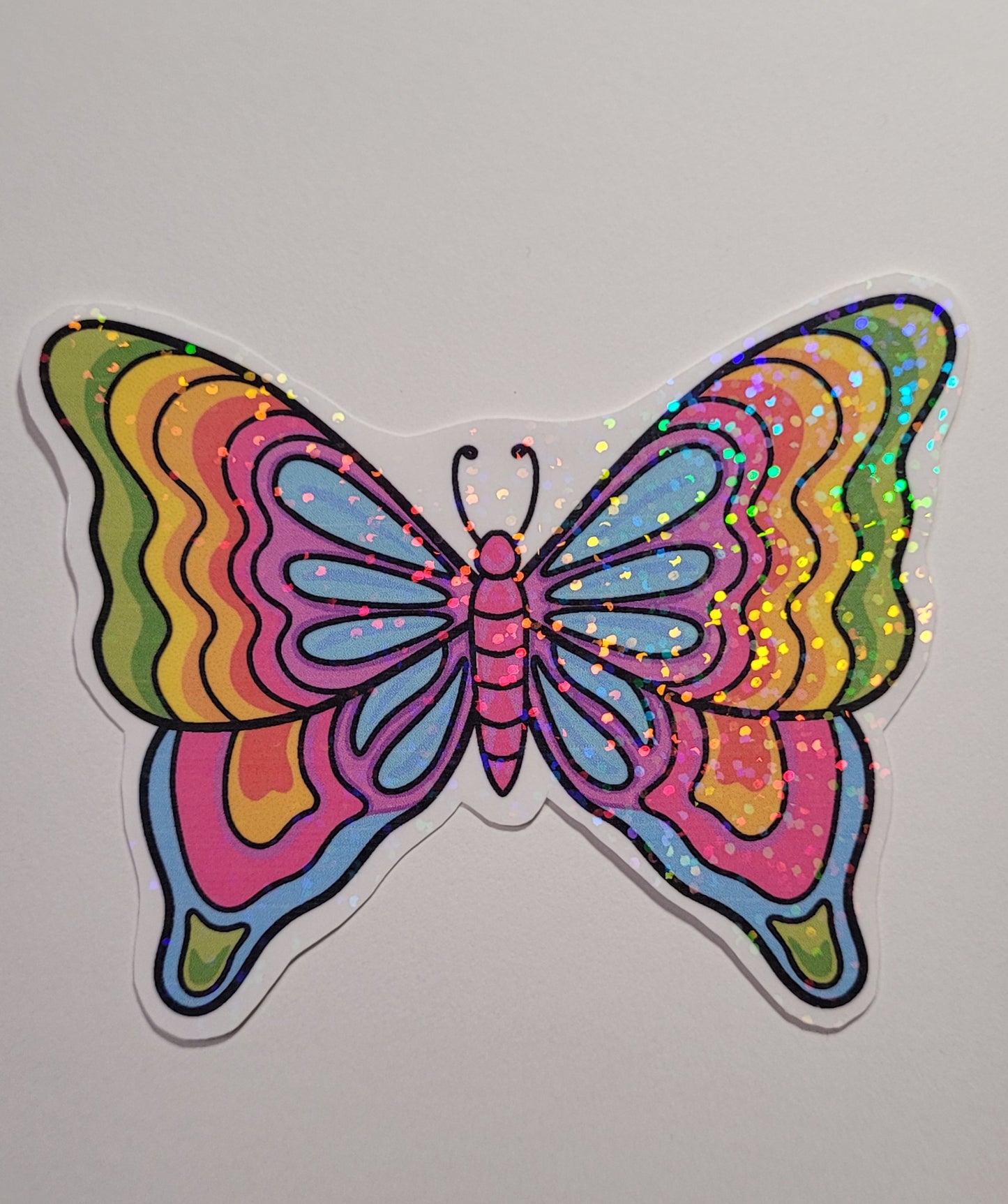 Holographic Rainbow Buttefly Sticker