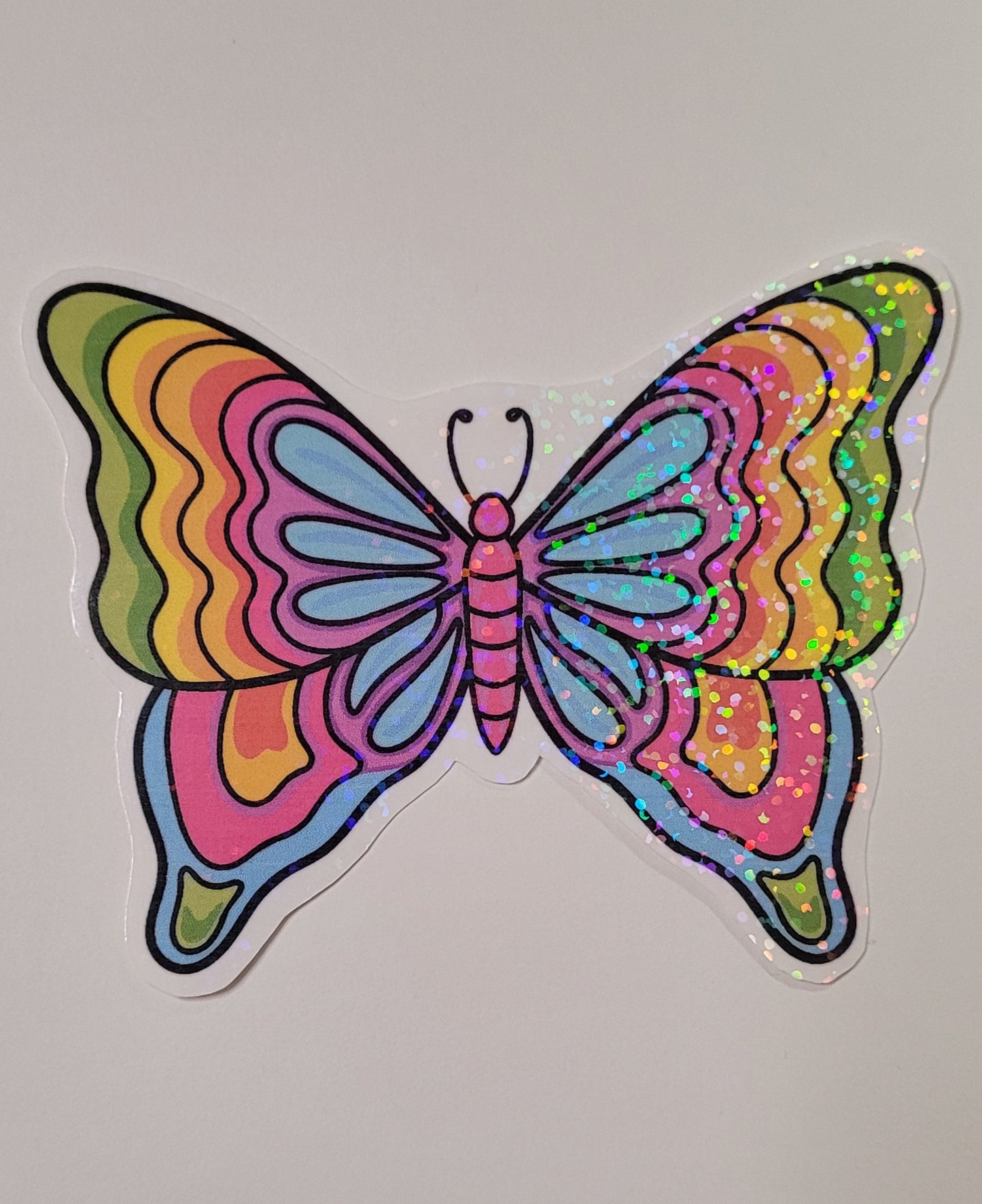 Holographic Rainbow Buttefly Sticker