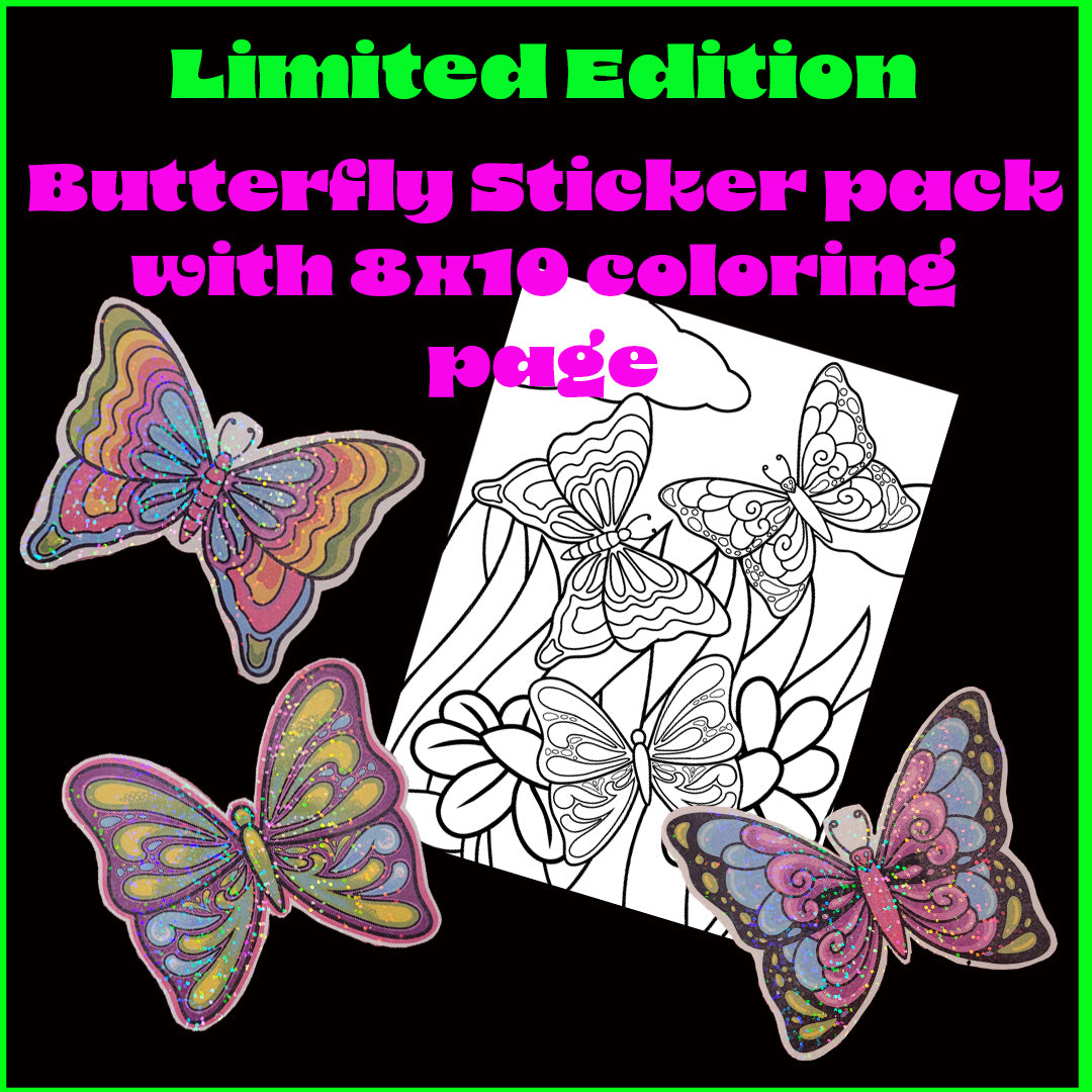 Holographic Butterfly Sticker Pack