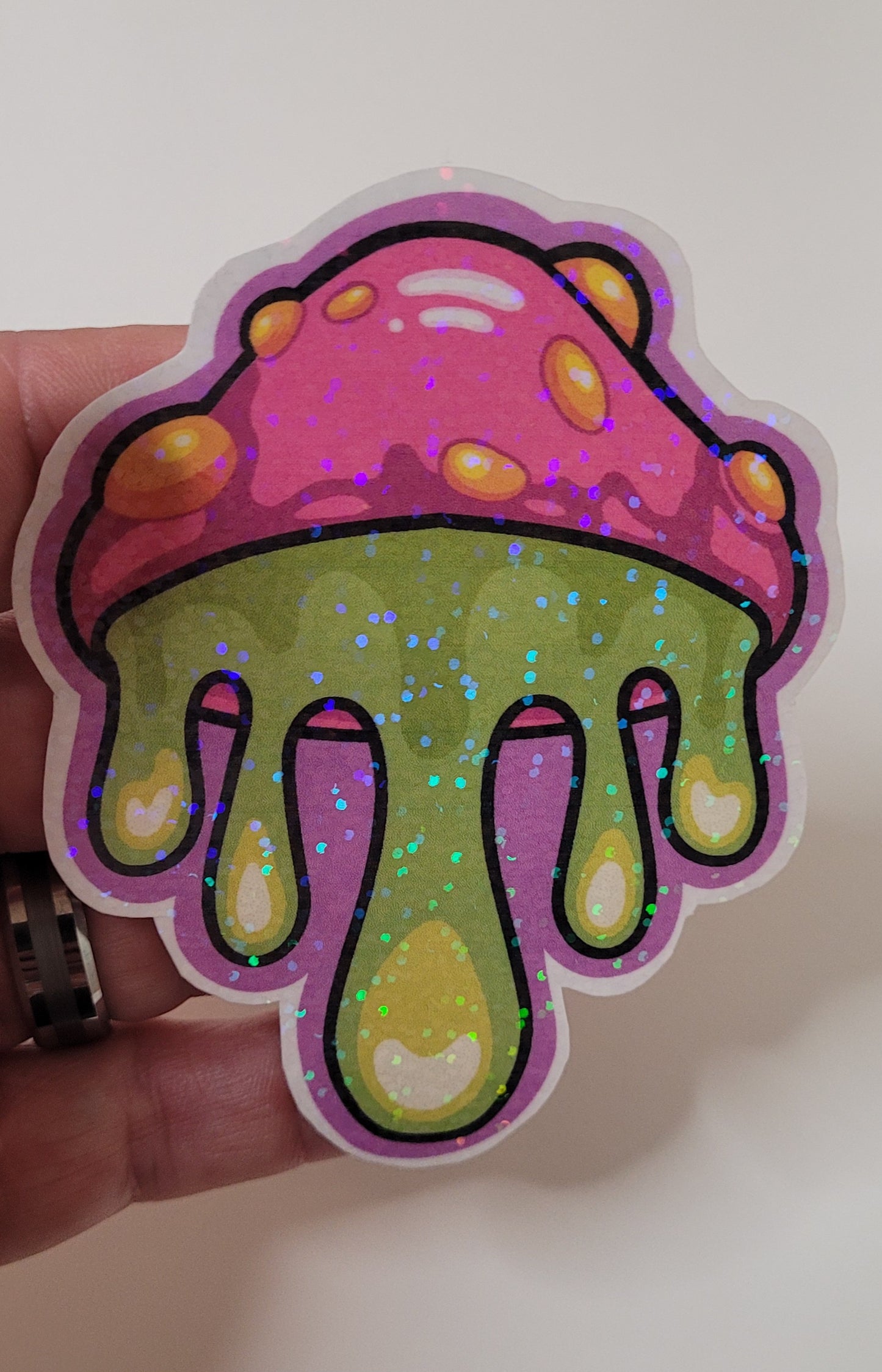Drippy Shroom Sticker-Trippy Psychedelic Art