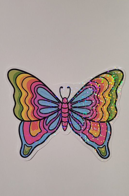 Holographic Rainbow Buttefly Sticker